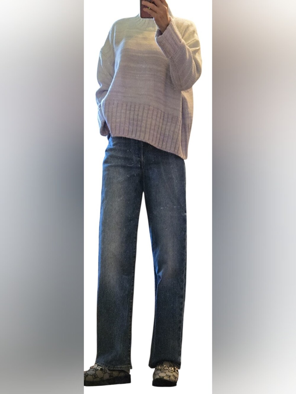 NWT 525 America Ombre Blair Turtleneck Sweater in the Purple Rose Colorway
